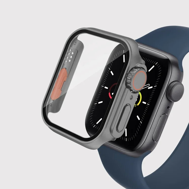 適用於 Apple Watch Series 9 / 8 / 7 45mm 的 PC 膜錶殼，帶可拆卸按鈕，適用於 Apple Watch Series 9 / 8 / 7 45mm