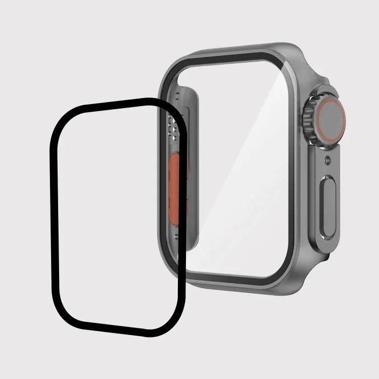 適用於 Apple Watch Series 9 / 8 / 7 45mm 的 PC 膜錶殼，帶可拆卸按鈕，適用於 Apple Watch Series 9 / 8 / 7 45mm