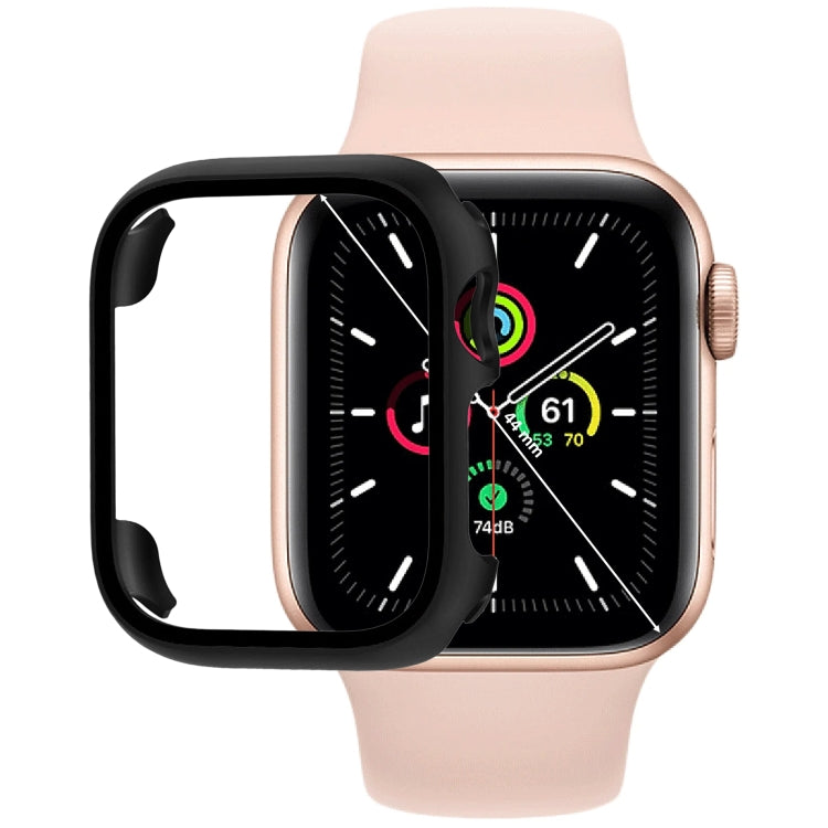 鋼化玻璃膜PC錶殼，適用於Apple Watch系列SE 3&SE 2&6&SE&5&4 44毫米，適用於Apple Watch系列SE 3&SE 2&6&SE&5&4 40毫米