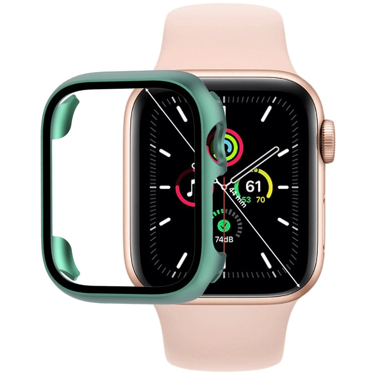 鋼化玻璃膜PC錶殼，適用於Apple Watch系列SE 3&SE 2&6&SE&5&4 44毫米，適用於Apple Watch系列SE 3&SE 2&6&SE&5&4 40毫米