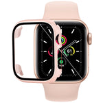 鋼化玻璃膜PC錶殼，適用於Apple Watch系列SE 3&SE 2&6&SE&5&4 44毫米，適用於Apple Watch系列SE 3&SE 2&6&SE&5&4 40毫米