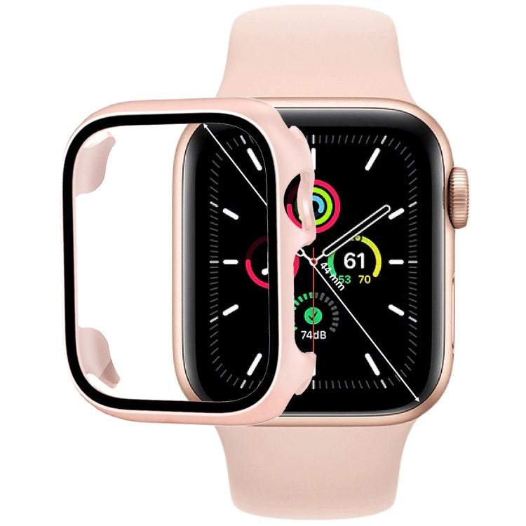 鋼化玻璃膜PC錶殼，適用於Apple Watch系列SE 3&SE 2&6&SE&5&4 44毫米，適用於Apple Watch系列SE 3&SE 2&6&SE&5&4 40毫米