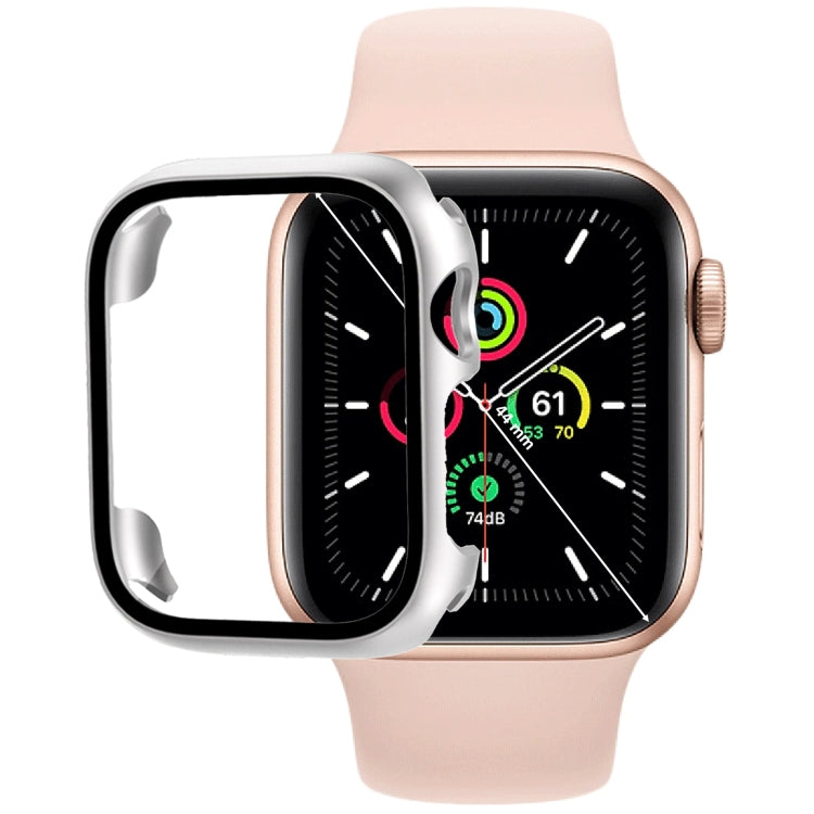 鋼化玻璃膜PC錶殼，適用於Apple Watch系列SE 3&SE 2&6&SE&5&4 44毫米，適用於Apple Watch系列SE 3&SE 2&6&SE&5&4 40毫米