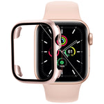 鋼化玻璃膜PC錶殼，適用於Apple Watch系列SE 3&SE 2&6&SE&5&4 44毫米，適用於Apple Watch系列SE 3&SE 2&6&SE&5&4 40毫米