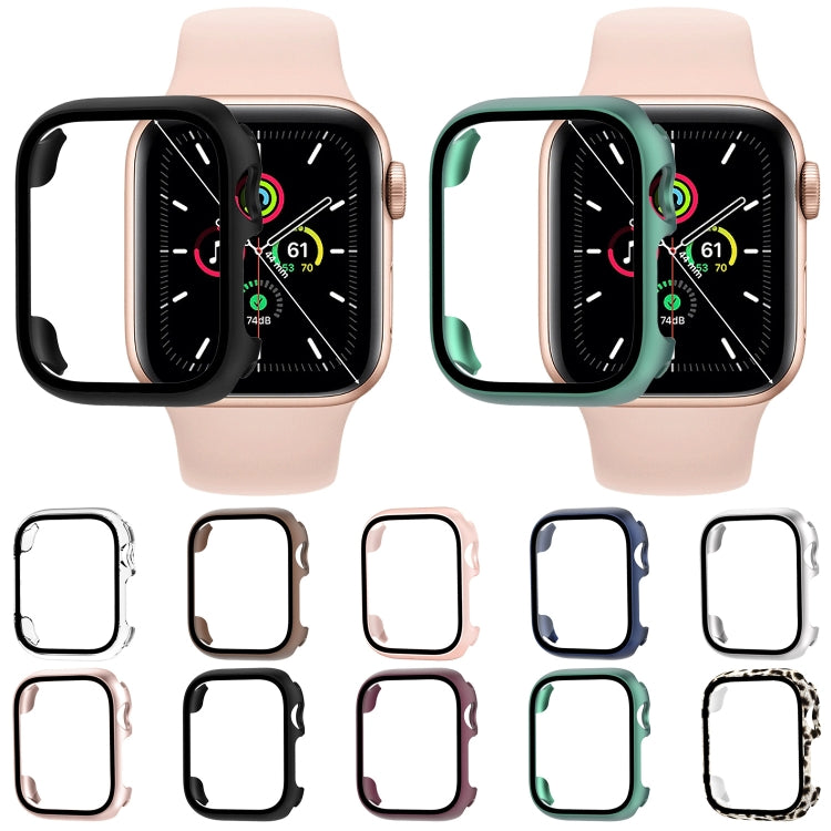鋼化玻璃膜PC錶殼，適用於Apple Watch系列SE 3&SE 2&6&SE&5&4 44毫米，適用於Apple Watch系列SE 3&SE 2&6&SE&5&4 40毫米