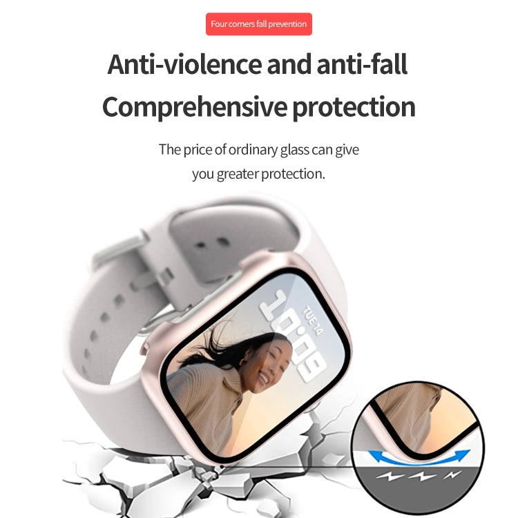 鋼化玻璃膜PC錶殼，適用於Apple Watch系列SE 3&SE 2&6&SE&5&4 44毫米，適用於Apple Watch系列SE 3&SE 2&6&SE&5&4 40毫米