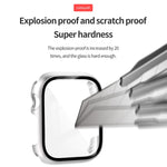 鋼化玻璃膜PC錶殼，適用於Apple Watch系列SE 3&SE 2&6&SE&5&4 44毫米，適用於Apple Watch系列SE 3&SE 2&6&SE&5&4 40毫米
