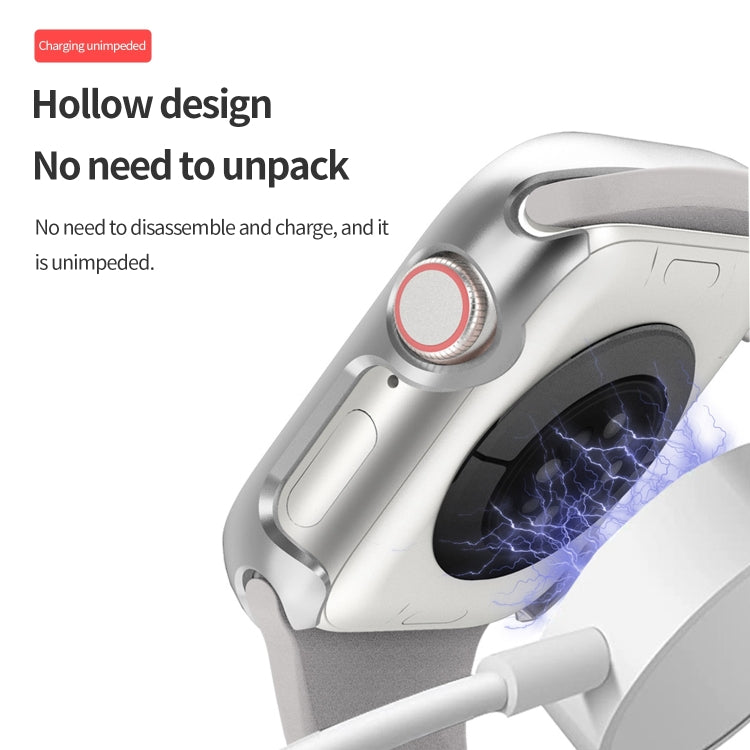 鋼化玻璃膜PC錶殼，適用於Apple Watch系列SE 3&SE 2&6&SE&5&4 44毫米，適用於Apple Watch系列SE 3&SE 2&6&SE&5&4 40毫米