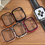 鋼化玻璃膜PC錶殼，適用於Apple Watch系列SE 3&SE 2&6&SE&5&4 44毫米，適用於Apple Watch系列SE 3&SE 2&6&SE&5&4 40毫米
