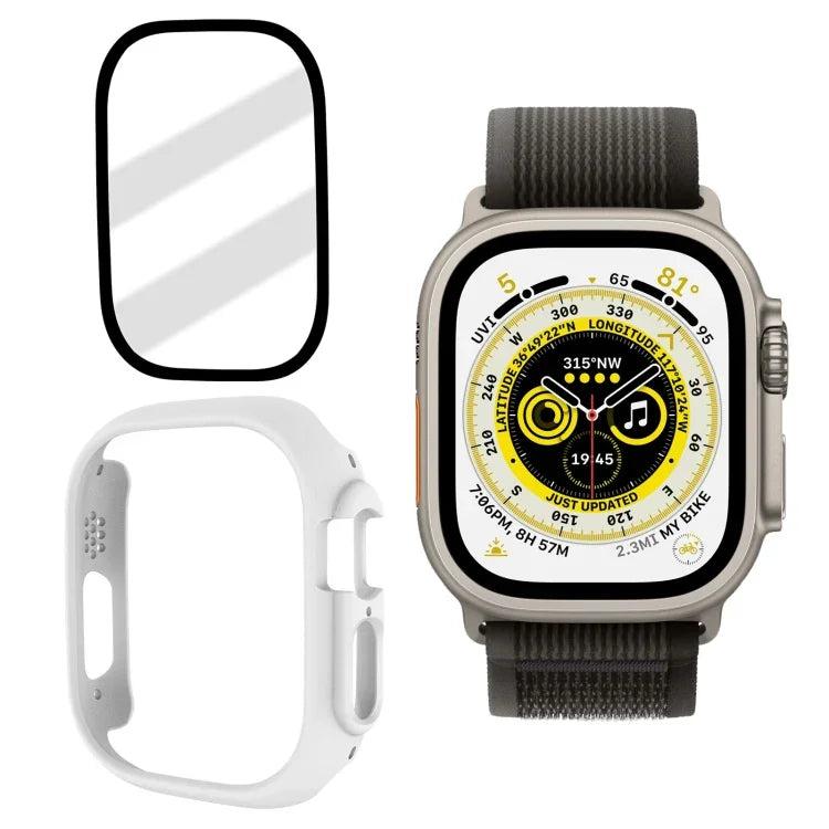 鋼化玻璃膜霧面 PC 錶殼，適用 Apple Watch Ultra 3 / 2 / 1 49mm
