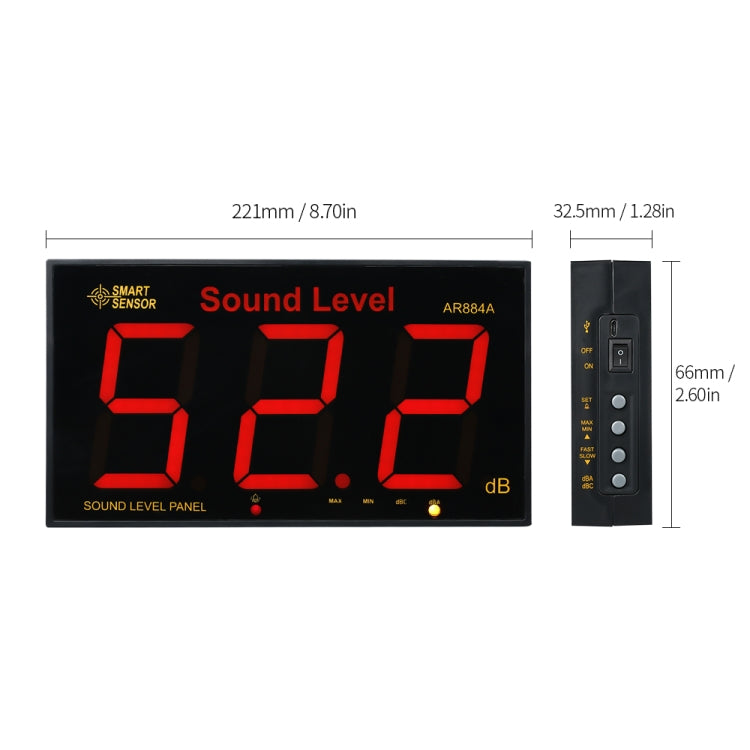 SmartSensor AR884A 智慧壁掛式聲級計