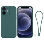 Silicone Phone Case with Wrist Strap, For iPhone 12 mini, For iPhone 12, For iPhone 12 Pro, For iPhone 12 Pro Max