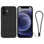 Silicone Phone Case with Wrist Strap, For iPhone 12 mini, For iPhone 12, For iPhone 12 Pro, For iPhone 12 Pro Max