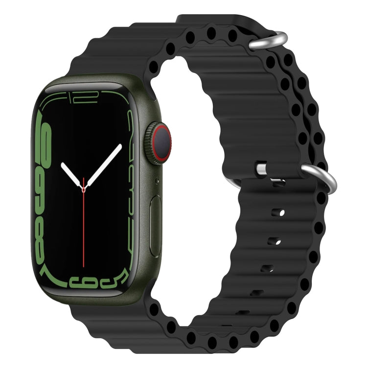 海洋矽膠錶帶，適用 Apple Watch Series 8&7 41mm，適用 Apple Watch Series 8&7 41mm / SE 2&6&SE&5&4 40mm