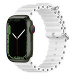 海洋矽膠錶帶，適用 Apple Watch Series 8&7 41mm，適用 Apple Watch Series 8&7 41mm / SE 2&6&SE&5&4 40mm