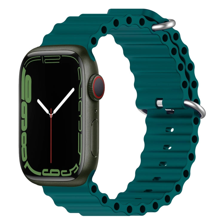 海洋矽膠錶帶，適用 Apple Watch Series 8&7 41mm，適用 Apple Watch Series 8&7 41mm / SE 2&6&SE&5&4 40mm