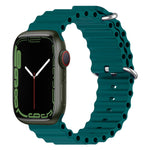 海洋矽膠錶帶，適用 Apple Watch Series 8&7 41mm，適用 Apple Watch Series 8&7 41mm / SE 2&6&SE&5&4 40mm