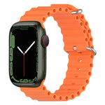 海洋矽膠錶帶，適用 Apple Watch Series 8&7 41mm，適用 Apple Watch Series 8&7 41mm / SE 2&6&SE&5&4 40mm