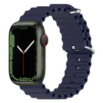 海洋矽膠錶帶，適用 Apple Watch Series 8&7 41mm，適用 Apple Watch Series 8&7 41mm / SE 2&6&SE&5&4 40mm