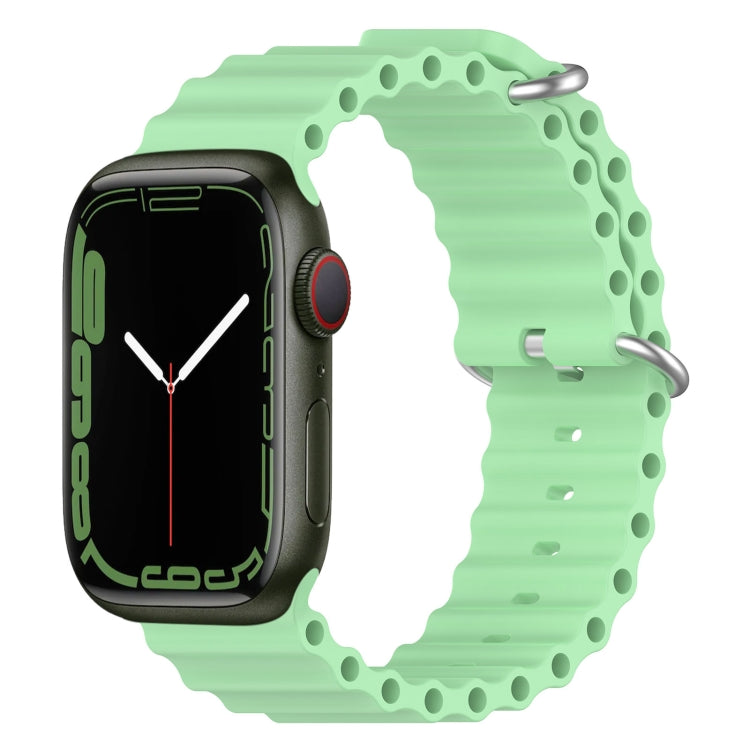 海洋矽膠錶帶，適用 Apple Watch Series 8&7 41mm，適用 Apple Watch Series 8&7 41mm / SE 2&6&SE&5&4 40mm