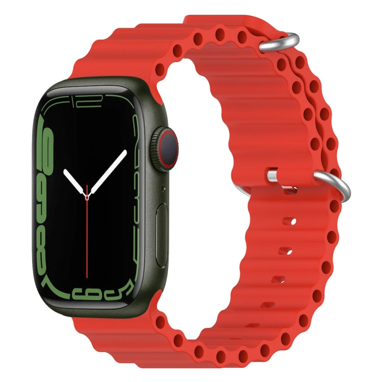 海洋矽膠錶帶，適用 Apple Watch Series 8&7 41mm，適用 Apple Watch Series 8&7 41mm / SE 2&6&SE&5&4 40mm