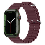 海洋矽膠錶帶，適用 Apple Watch Series 8&7 41mm，適用 Apple Watch Series 8&7 41mm / SE 2&6&SE&5&4 40mm