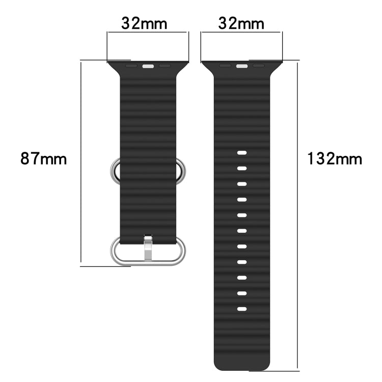 海洋矽膠錶帶，適用 Apple Watch Series 8&7 41mm，適用 Apple Watch Series 8&7 41mm / SE 2&6&SE&5&4 40mm