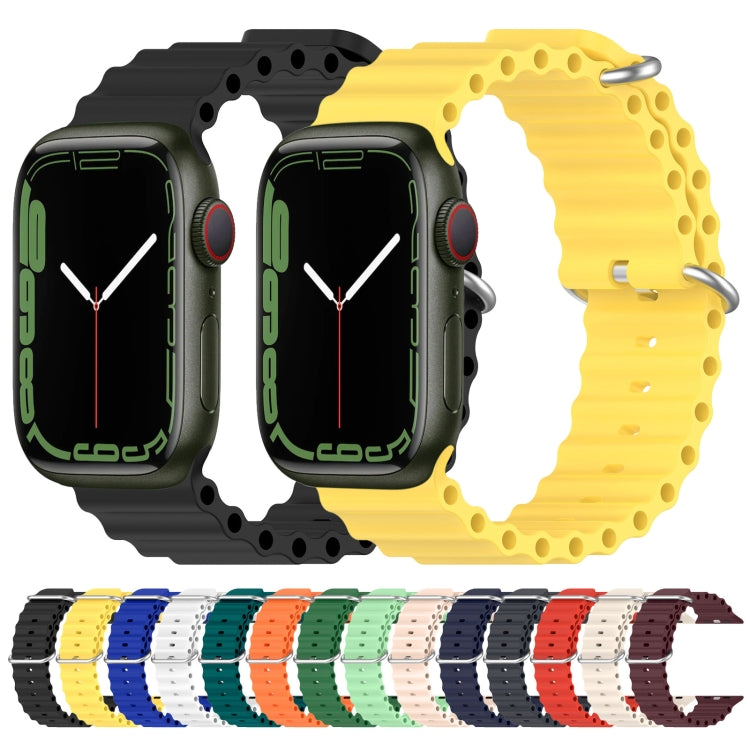 海洋矽膠錶帶，適用 Apple Watch Series 8&7 41mm，適用 Apple Watch Series 8&7 41mm / SE 2&6&SE&5&4 40mm
