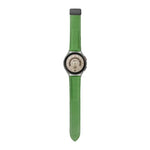 For Samsung Galaxy Watch5 40mm / 44mm Litchi Genuine Leather Watch Band, Black Buckle, Silver Buckle