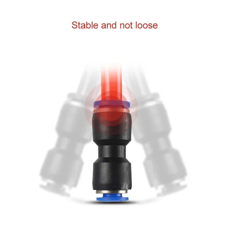 LAIZE 10個PU塑料直通氣動快速接頭，PU-4，PU-6，PU-8，PU-10，PU-12，PU-14，PU-16