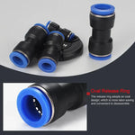 LAIZE 10個PU塑料直通氣動快速接頭，PU-4，PU-6，PU-8，PU-10，PU-12，PU-14，PU-16