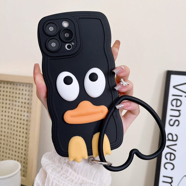Wave Edge Big Duck Silicone Phone Case with Wristband, For iPhone 12 Pro Max, For iPhone 11, For iPhone 11 Pro, For iPhone 11 Pro Max, For iPhone 13 mini