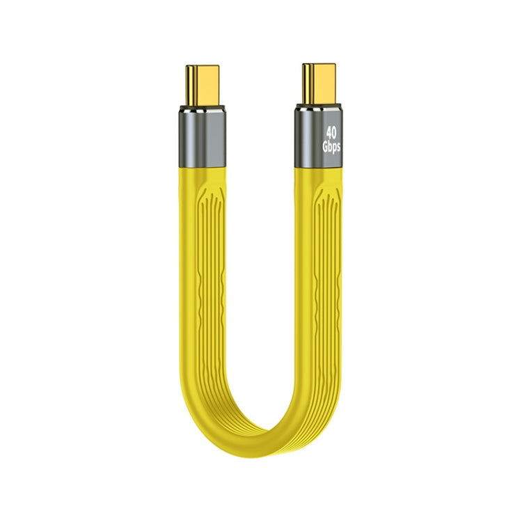 100W 40Gbps USB-C/Type-C 對 USB-C/Type-C FPC 柔性數據線，長度：13.8cm，40Gbps USB-C/Type-C 對 USB-C/Type-C