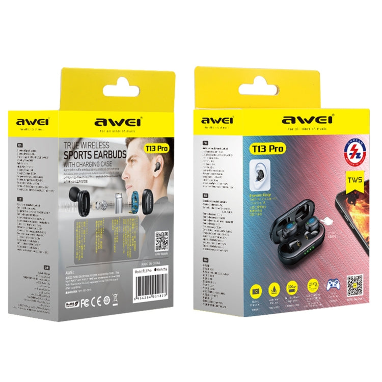 awei T13 Pro 藍牙V5.1運動耳機，T13Pro