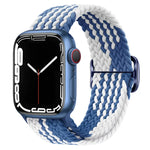 扣環尼龍編織錶帶，適用於 Apple Watch Ultra 49mm / Series 8&7 45mm / SE 2&6&SE&5&4 44mm / 3&2&1 42mm