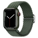 扣環尼龍編織錶帶，適用於 Apple Watch Ultra 49mm / Series 8&7 45mm / SE 2&6&SE&5&4 44mm / 3&2&1 42mm