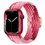 扣環尼龍編織錶帶，適用於 Apple Watch Ultra 49mm / Series 8&7 45mm / SE 2&6&SE&5&4 44mm / 3&2&1 42mm