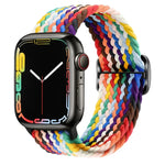 扣環尼龍編織錶帶，適用於 Apple Watch Ultra 49mm / Series 8&7 45mm / SE 2&6&SE&5&4 44mm / 3&2&1 42mm