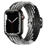 扣環尼龍編織錶帶，適用於 Apple Watch Ultra 49mm / Series 8&7 45mm / SE 2&6&SE&5&4 44mm / 3&2&1 42mm