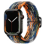 扣環尼龍編織錶帶，適用於 Apple Watch Ultra 49mm / Series 8&7 45mm / SE 2&6&SE&5&4 44mm / 3&2&1 42mm