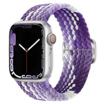扣環尼龍編織錶帶，適用於 Apple Watch Ultra 49mm / Series 8&7 45mm / SE 2&6&SE&5&4 44mm / 3&2&1 42mm