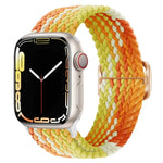 扣環尼龍編織錶帶，適用於 Apple Watch Ultra 49mm / Series 8&7 45mm / SE 2&6&SE&5&4 44mm / 3&2&1 42mm