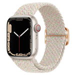 扣環尼龍編織錶帶，適用於 Apple Watch Ultra 49mm / Series 8&7 45mm / SE 2&6&SE&5&4 44mm / 3&2&1 42mm