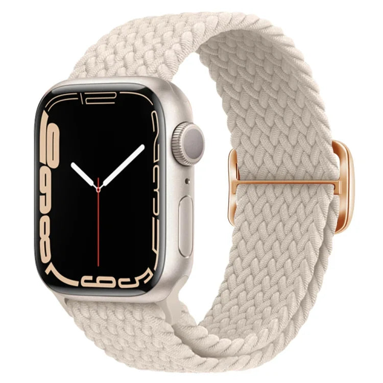扣環尼龍編織錶帶，適用於 Apple Watch Ultra 49mm / Series 8&7 45mm / SE 2&6&SE&5&4 44mm / 3&2&1 42mm