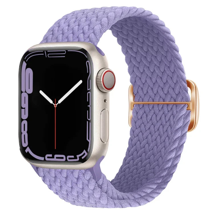 扣環尼龍編織錶帶，適用於 Apple Watch Ultra 49mm / Series 8&7 45mm / SE 2&6&SE&5&4 44mm / 3&2&1 42mm