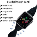 扣環尼龍編織錶帶，適用於 Apple Watch Ultra 49mm / Series 8&7 45mm / SE 2&6&SE&5&4 44mm / 3&2&1 42mm