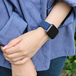 扣環尼龍編織錶帶，適用於 Apple Watch Ultra 49mm / Series 8&7 45mm / SE 2&6&SE&5&4 44mm / 3&2&1 42mm