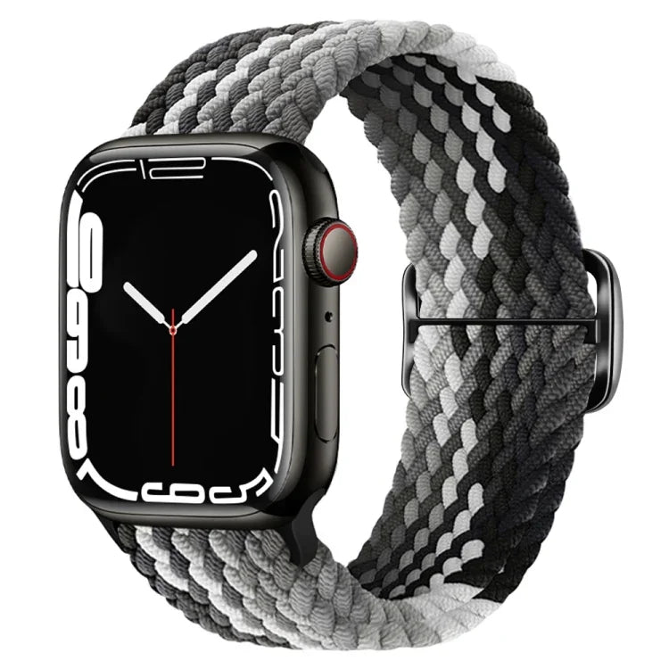 Buckle Nylon Braided Watch Band, For Apple Watch Series 8&7 41mm / SE 2&6&SE&5&4 40mm / 3&2&1 38mm, For Apple Watch Series 8&7 41mm / SE 2