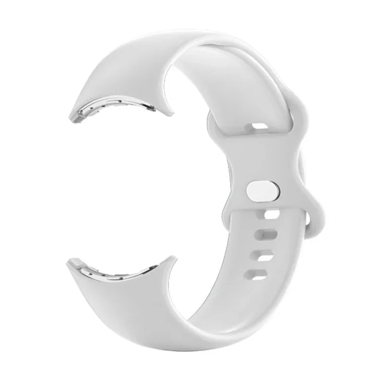 適用於 Google Pixel Watch 4 / 3 / 2 / 1 41毫米 單色矽膠錶帶，男士女士皆適用
