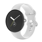 適用於 Google Pixel Watch 4 / 3 / 2 / 1 41毫米 單色矽膠錶帶，男士女士皆適用